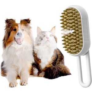 Steam Grooming Brush for Pet Hair Removal for Dogs and Cats & Removes Tangles